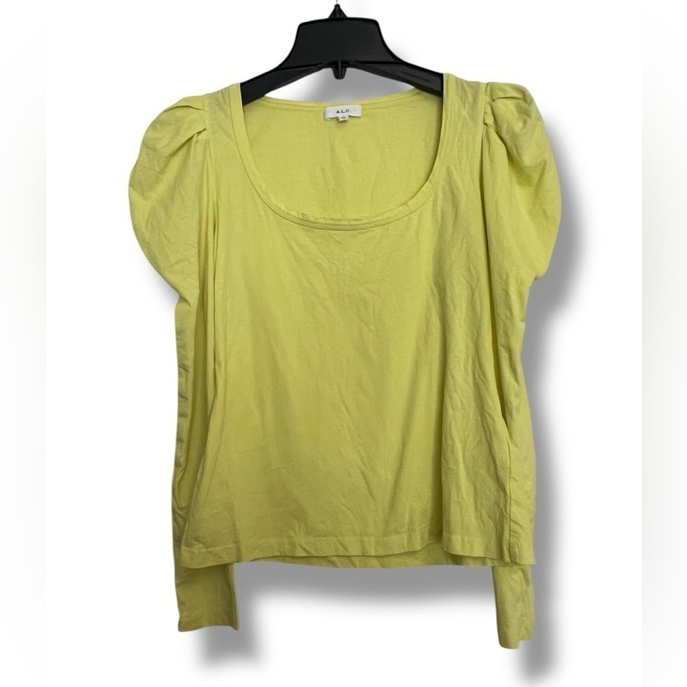 A.L.C. Karlie Scoop Neck Puff Sleeve T-shirt